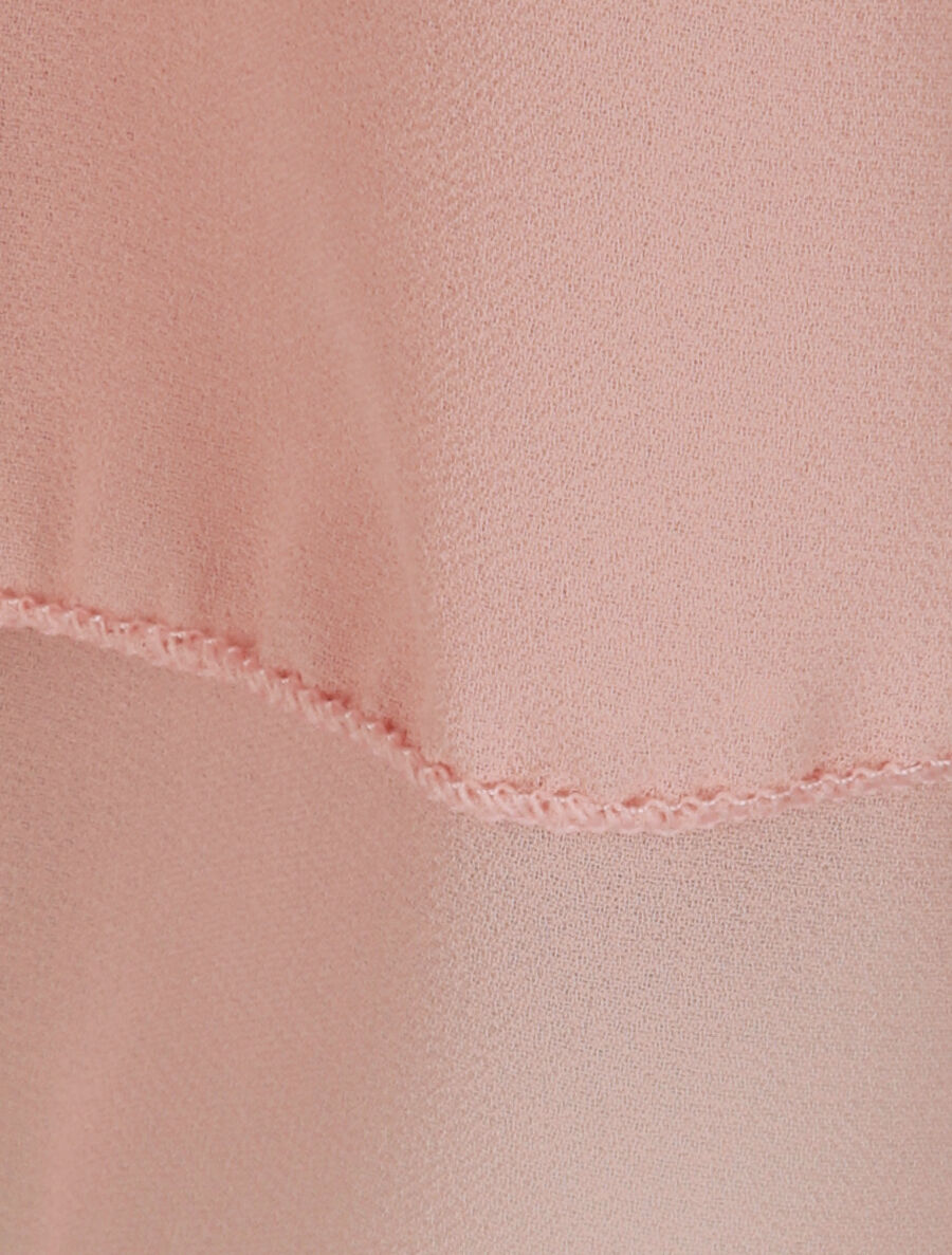 Top en voile fin transparent - Rose poudré - 3