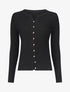 Gilet uni côtelé coupe ajustée - Noir - 4
