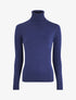 Pull col roulé à poignets boutonnés - Bleu - 1