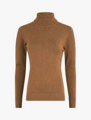 Pull uni à col roulé - Camel - 4