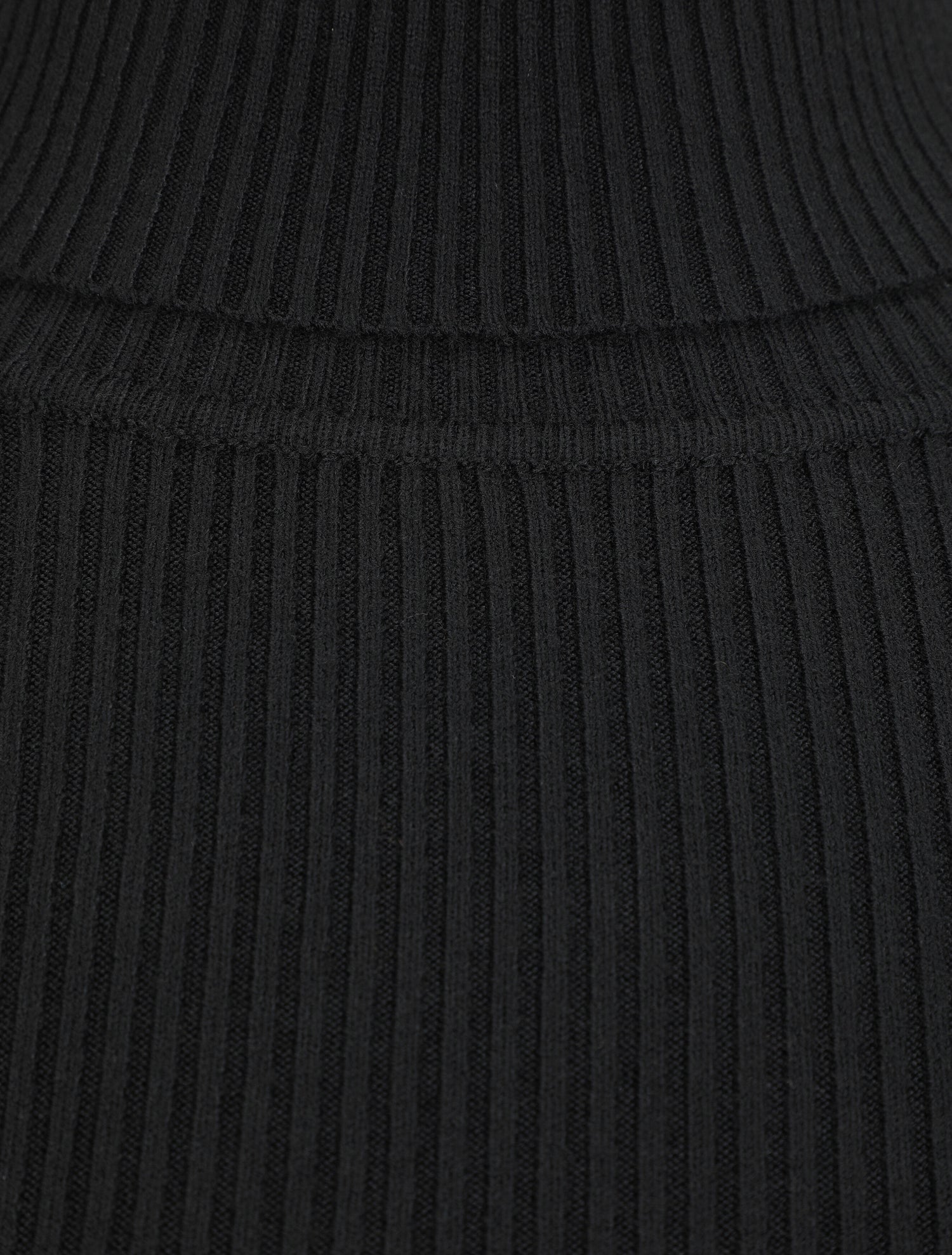 Robe pull uni à col roulé - Noir - 3