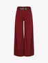Pantalon fluide coupe ample - Bordeaux - 1