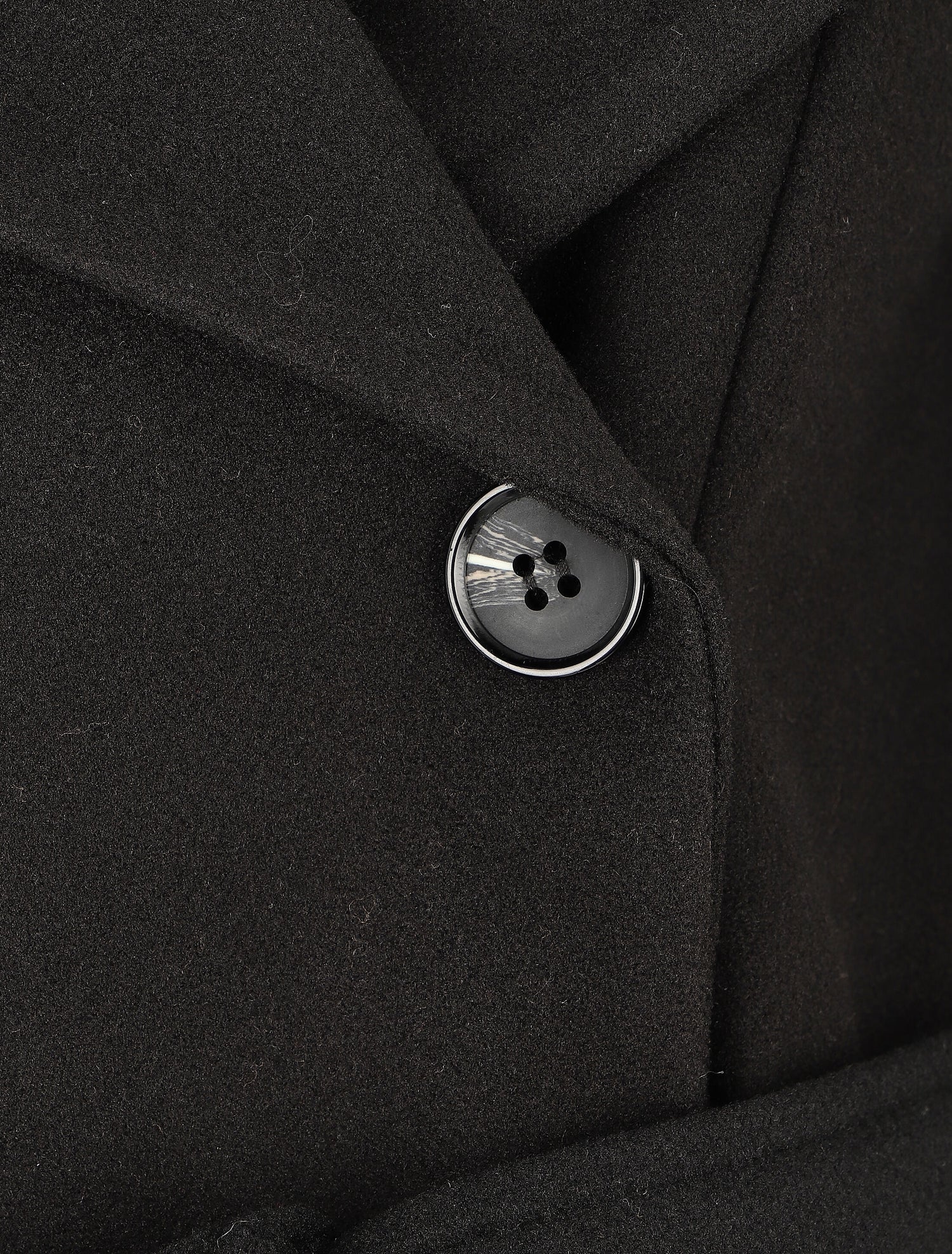Manteau long col montant - Noir - 3