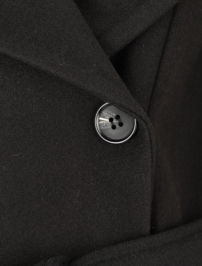 Manteau long col montant - Noir - 3