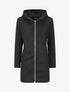 Manteau zippé à capuche - Noir - 1