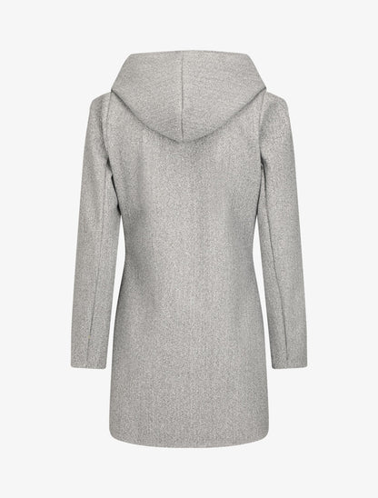 Manteau zippé à capuche - Gris - 2