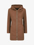 Manteau zippé à capuche - Marron - 4