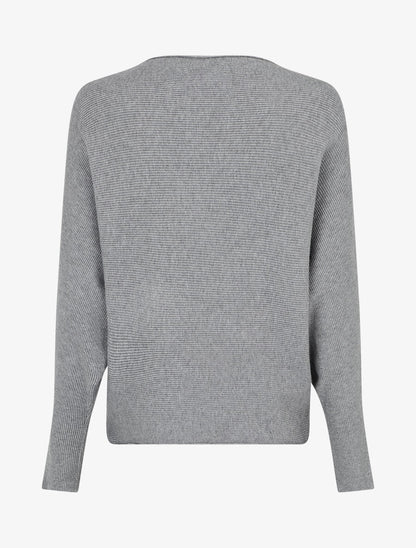 Pull col bateau ajusté - Gris - 2