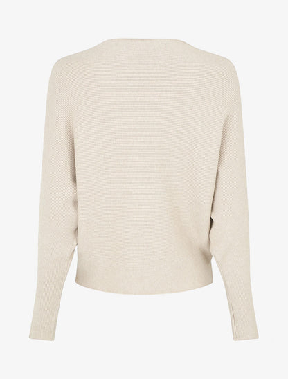Pull col bateau ajusté - Beige - 2
