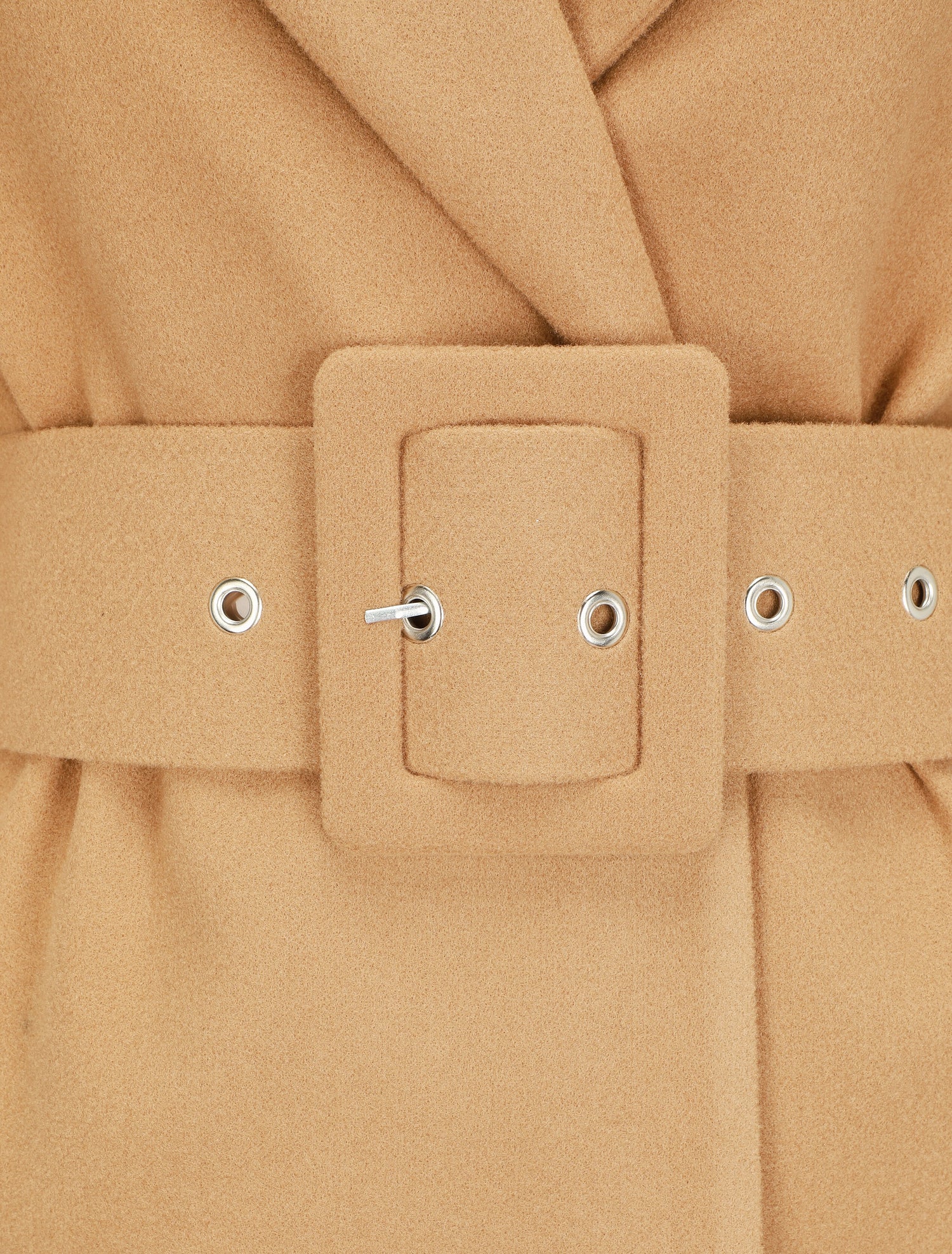 Manteau long boutonné et ceinturé - Camel - 3