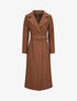 Manteau long boutonné et ceinturé - Marron - 5