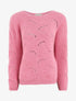Pull uni duveteux - Rose - 1