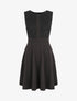 Robe courte patineuse à dentelle - Noir - 4