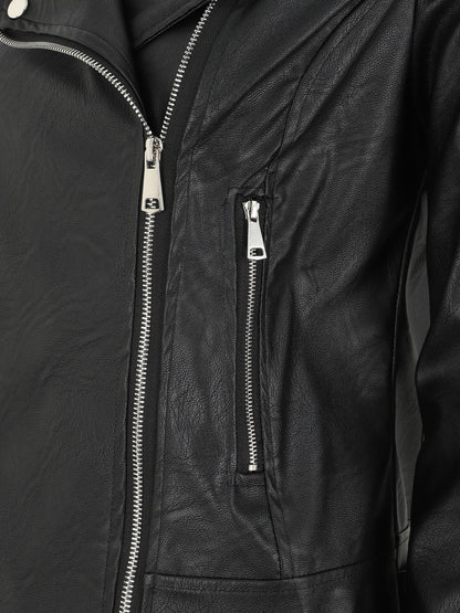 Perfecto droit en simili coupe droite - Noir - 3