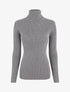 Pull col roulé ajusté et irisé - Gris - 5