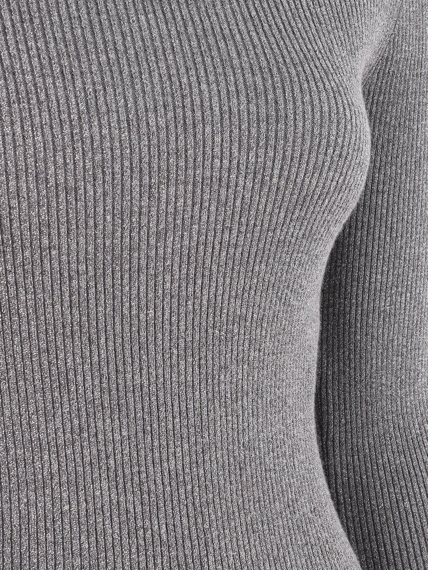 Pull col roulé ajusté et irisé - Gris - 3