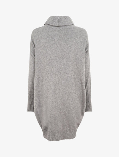 Robe pull ample à col roulé - Gris - 2