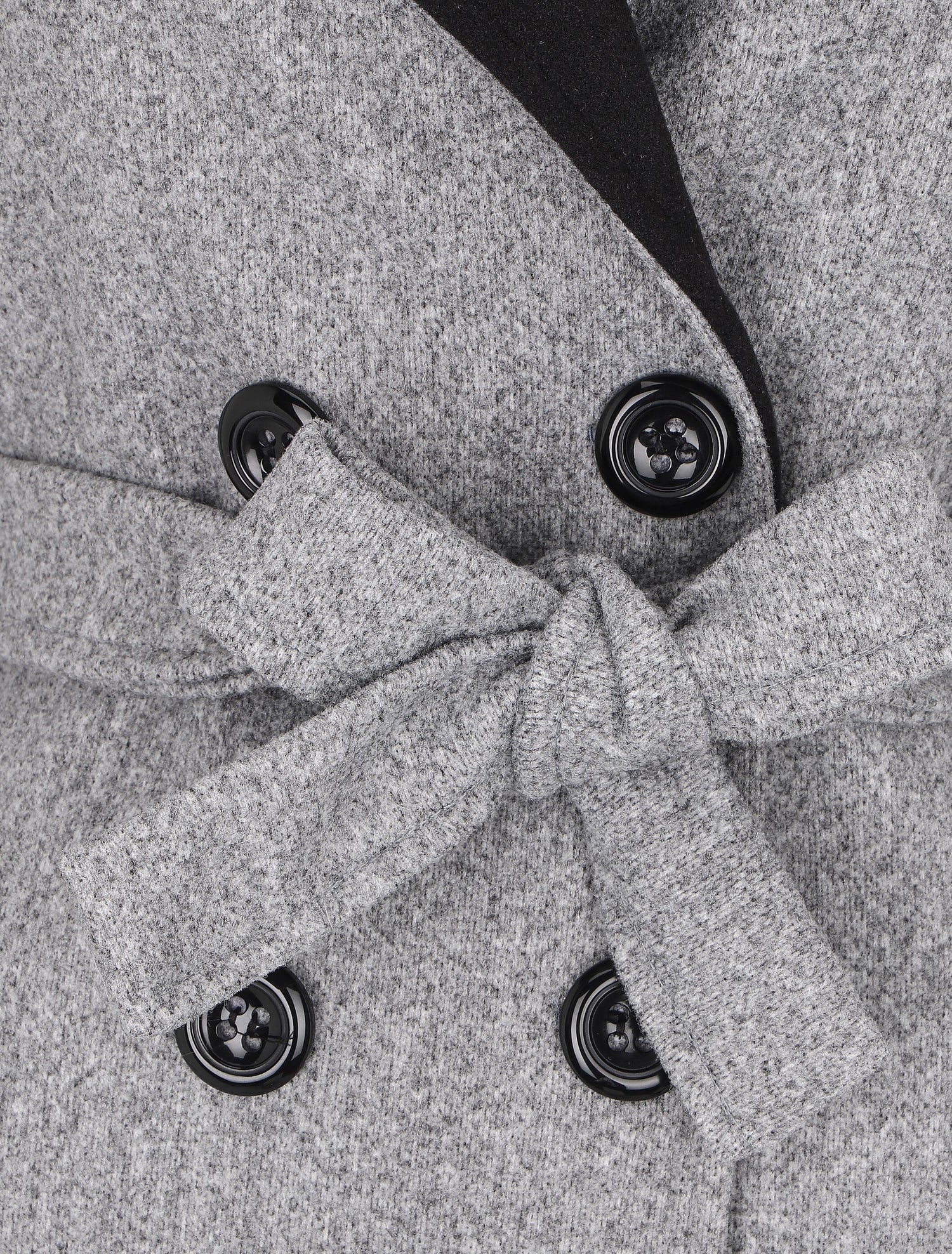 Manteau mi-long en laine mélangée - Gris - 3