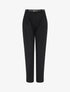 Pantalon épais uni coupe droite - Noir - 4