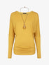 Pull fin uni froncé - Moutarde - 5