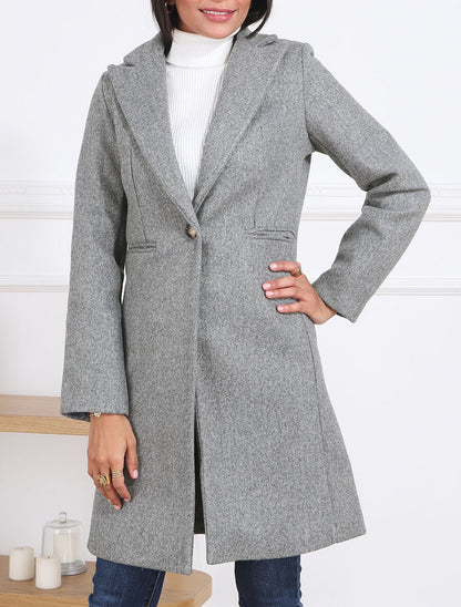 Manteau long classique - Gris - 4