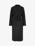 Manteau long ceinturé - Noir - 1