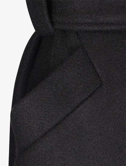 Manteau long ceinturé - Noir - 3