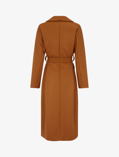 Manteau long ceinturé - Camel - 2