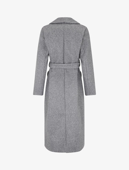 Manteau long ceinturé - Gris - 2
