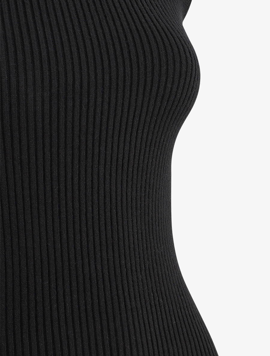 Pull ajusté sans manches à col roulé - Noir - 3