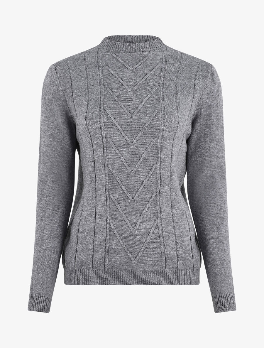 Pull doux à col montant - Gris - 5