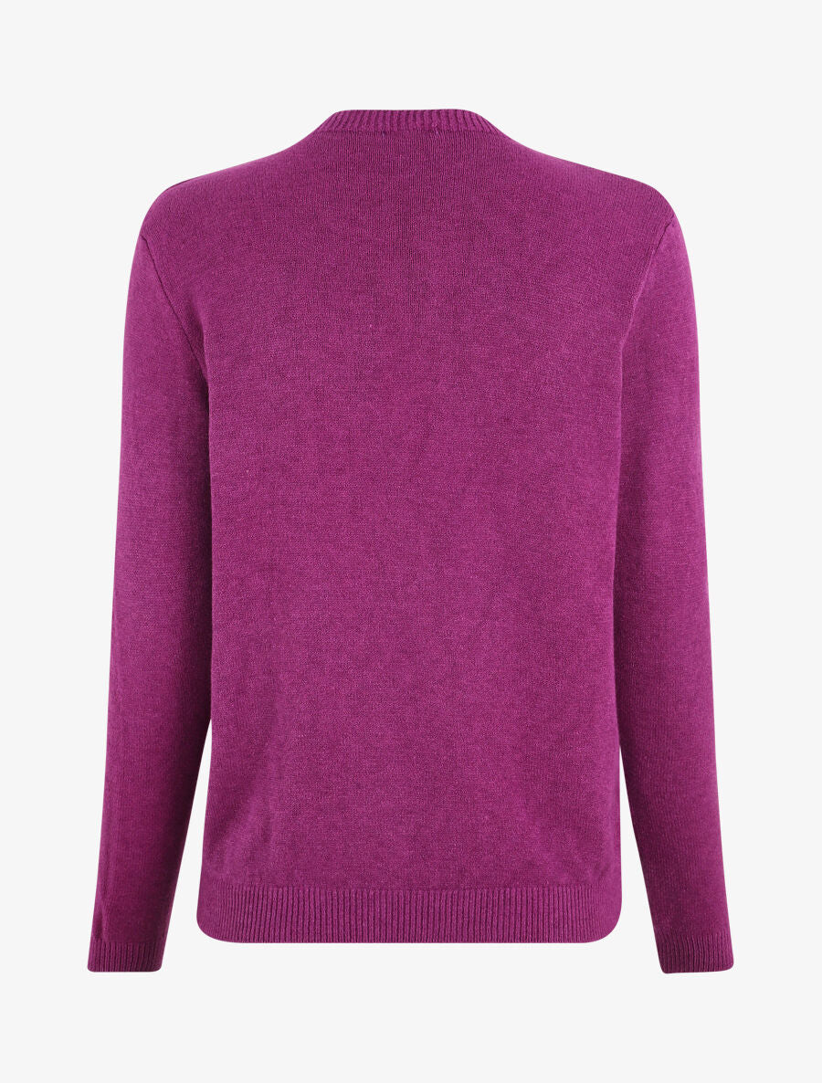 Pull doux à col montant - Violet - 2