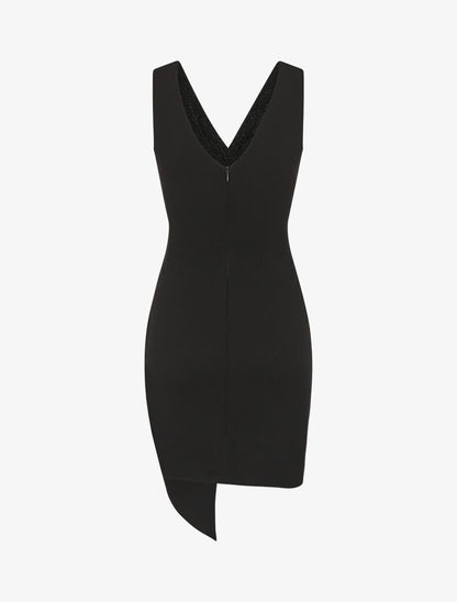 Robe style portefeuille à paillettes - Noir - 2