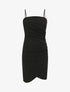 Robe drapée moulante pailletée - Noir - 1