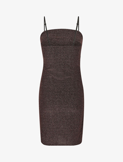 Robe drapée moulante pailletée - Rose - 2