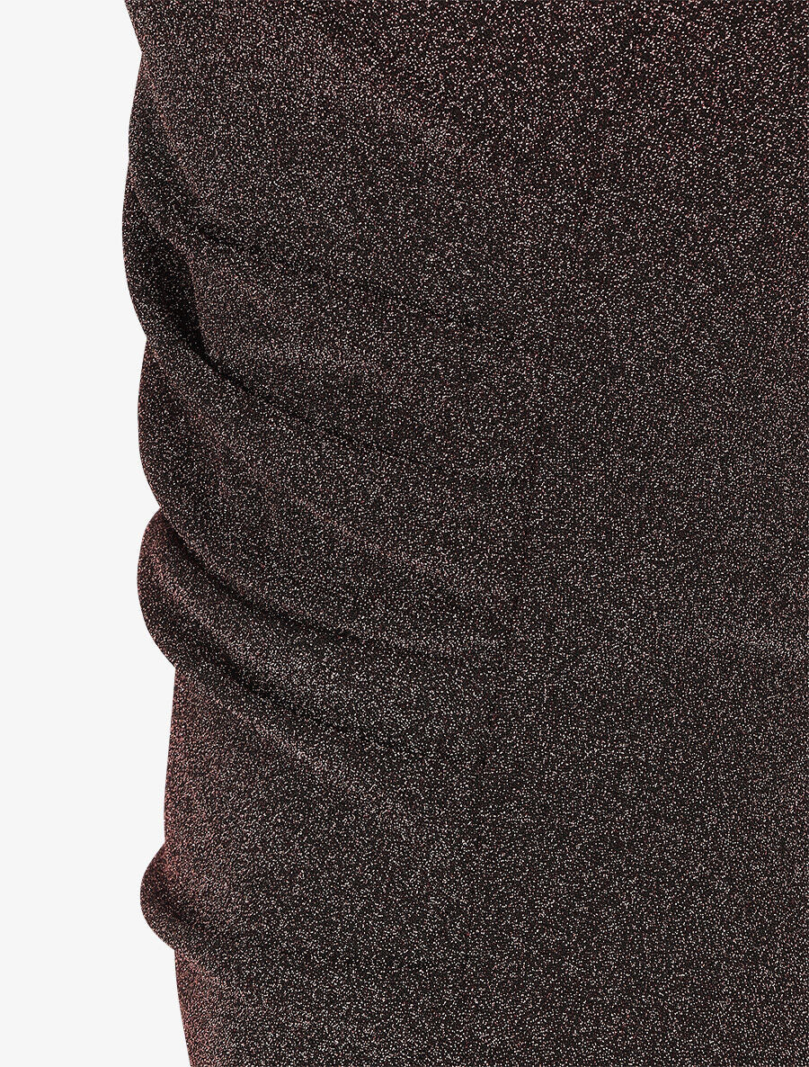 Robe drapée moulante pailletée - Rose - 3