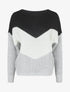 Pull droit à motif V - Noir - 5