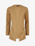 Veste fluide à poches zippées et col droit - Beige - 4