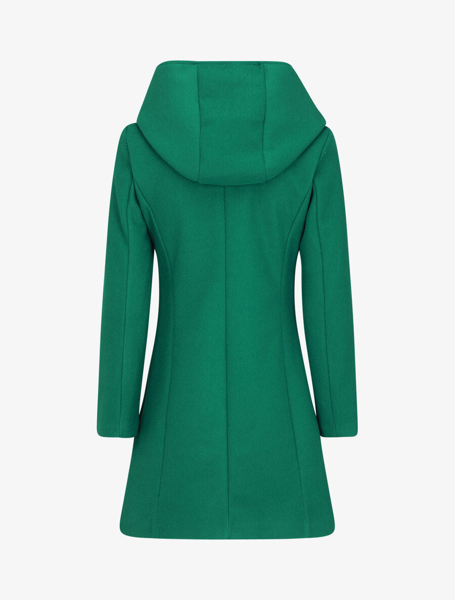 Manteau zippé à capuche - Vert - 2