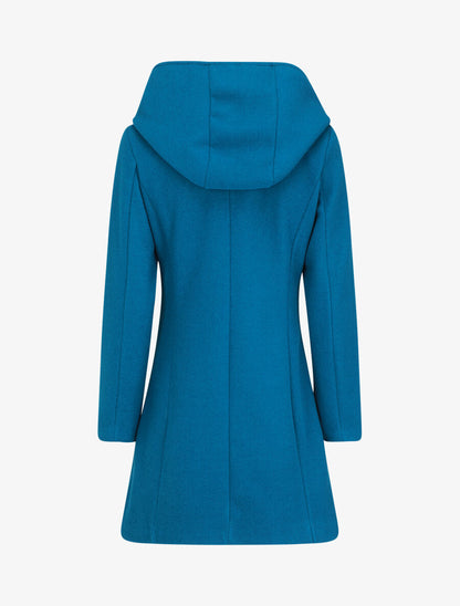 Manteau zippé à capuche - Bleu canard - 2