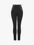 Pantalon à pont coupe slim - Noir - 1