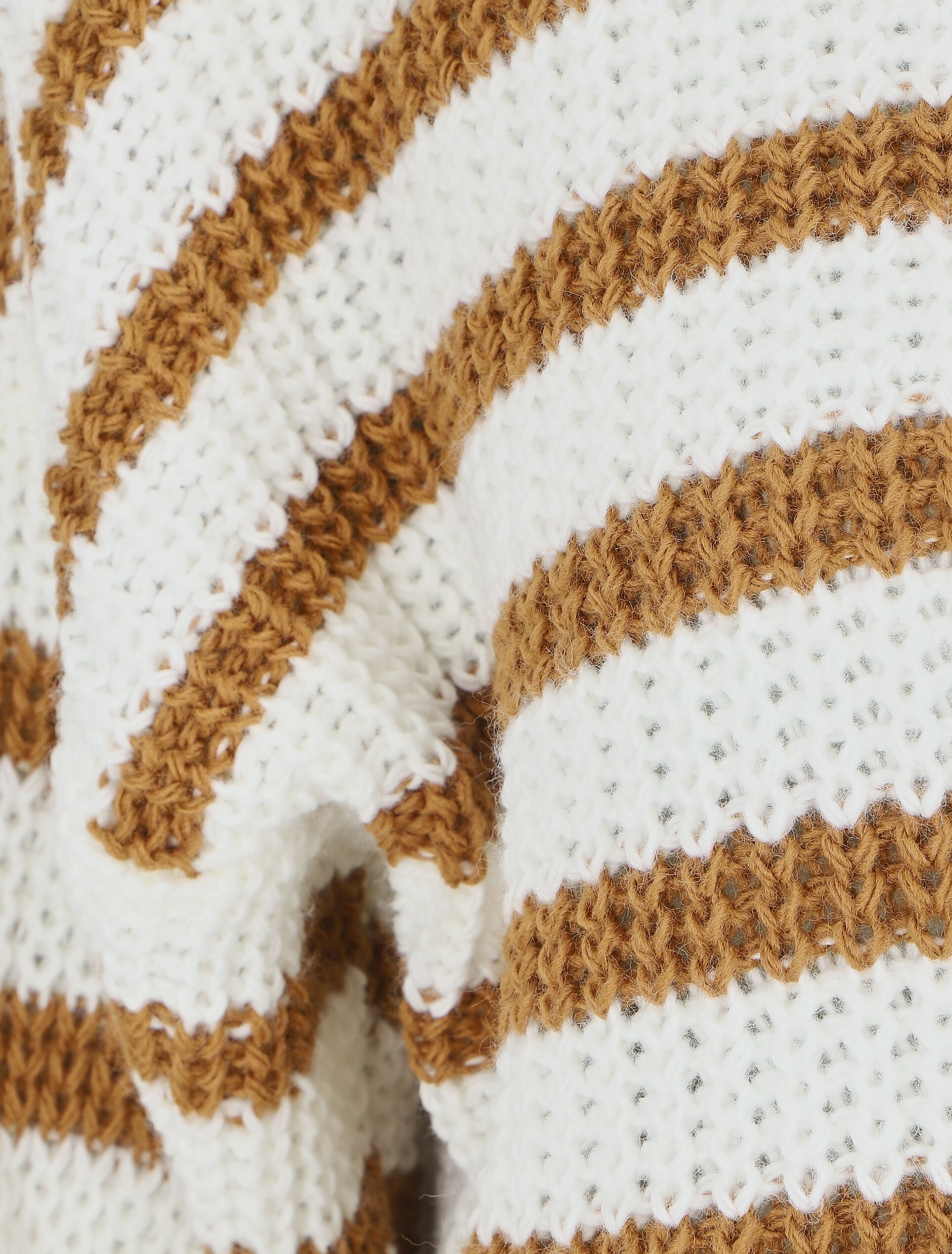 Pull droit à rayures - Beige - 3