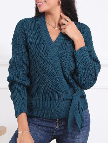 Gilet cache-coeur uni - Bleu canard - 4