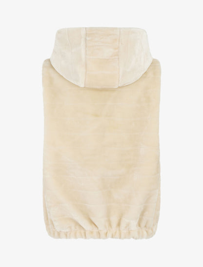 Manteau sans manches en fourrure synthétique - Écru - 2