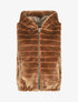 Manteau sans manches en fourrure synthétique - Camel - 5