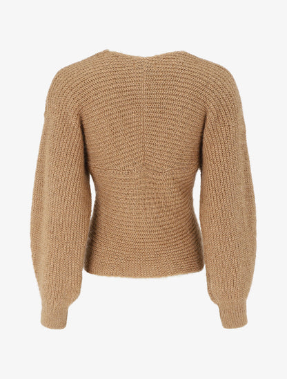 Pull cache-coeur court - Camel - 2