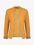Blazer uni à revers imprimé alphabet - Jaune moutarde - 1