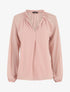 Blouse ample unie manches longues - Rose - 5