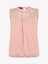 Top sans manches à épaules en dentelle - Rose - 1