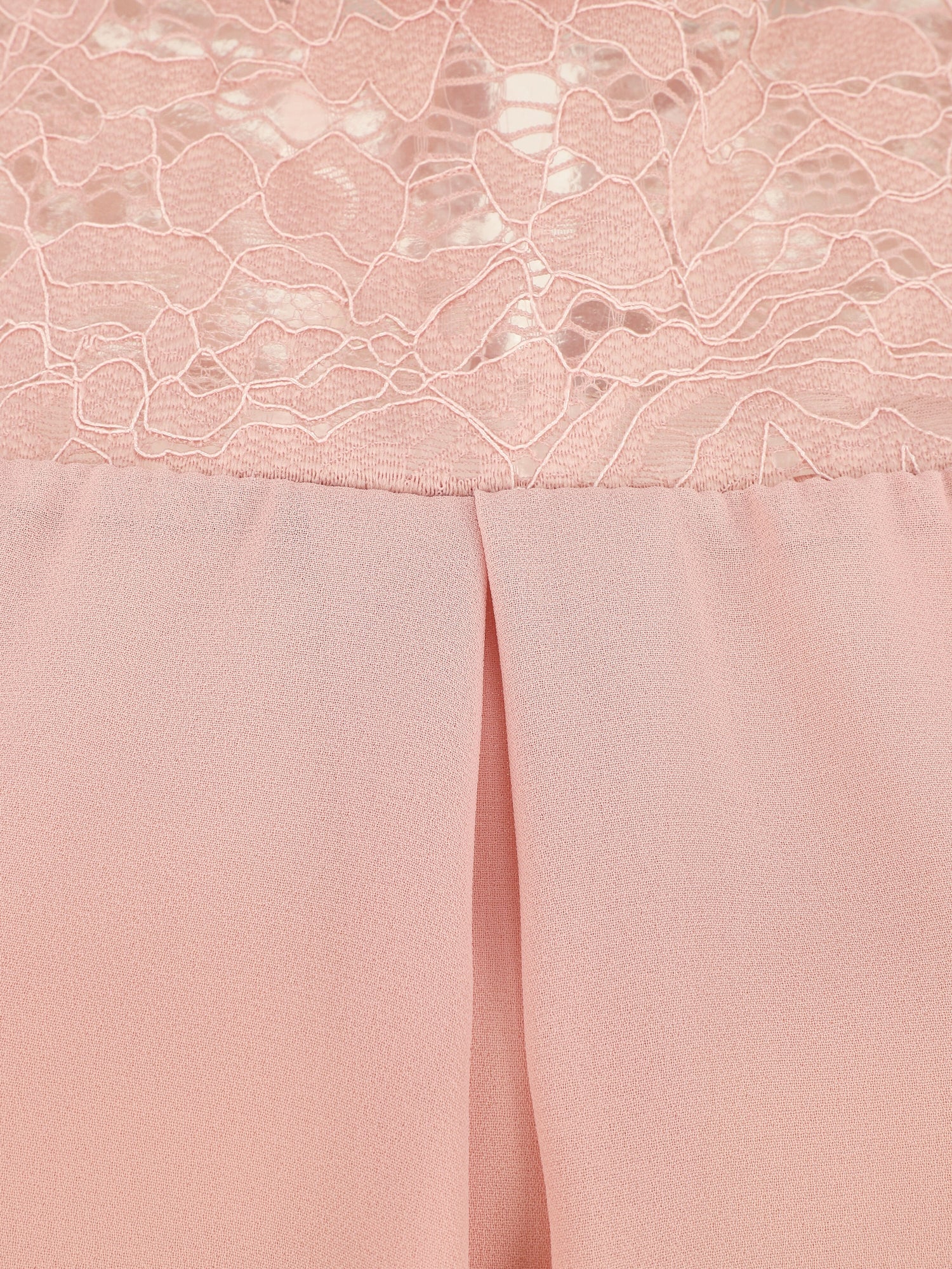 Top sans manches à épaules en dentelle - Rose - 3
